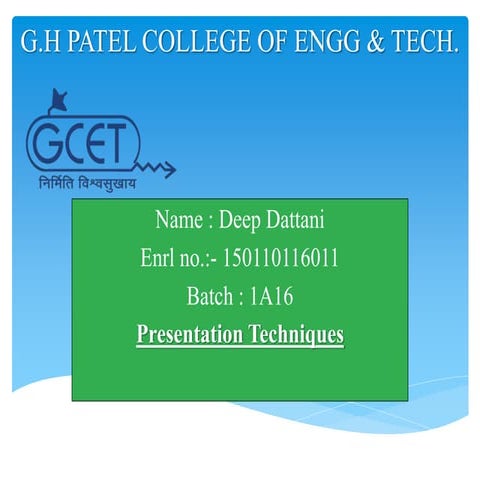 Presentation techniques