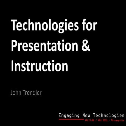 VRA 2011 Engaging New Technologies Presentation Technology