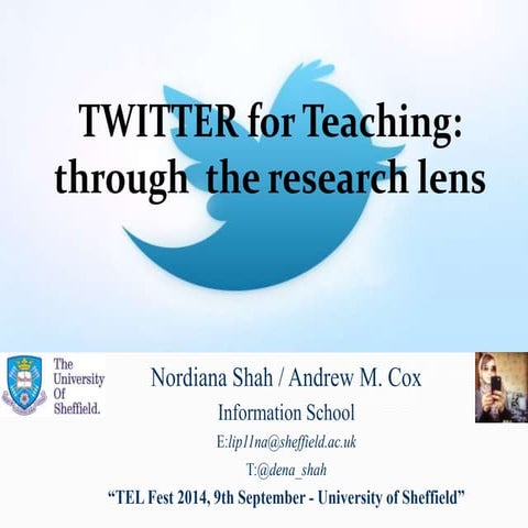 Twitter for Teaching: through the research lens