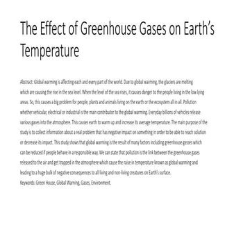 Presentation The Effect of Greenhouse Gases on Earth’s Temperature .pptx
