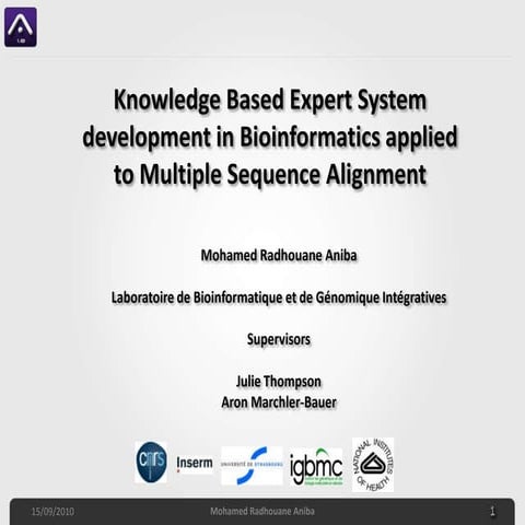 Knowledge based expert systems in Bioinformatics