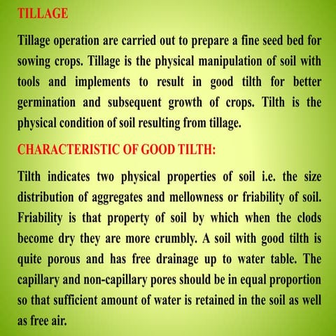 tillage