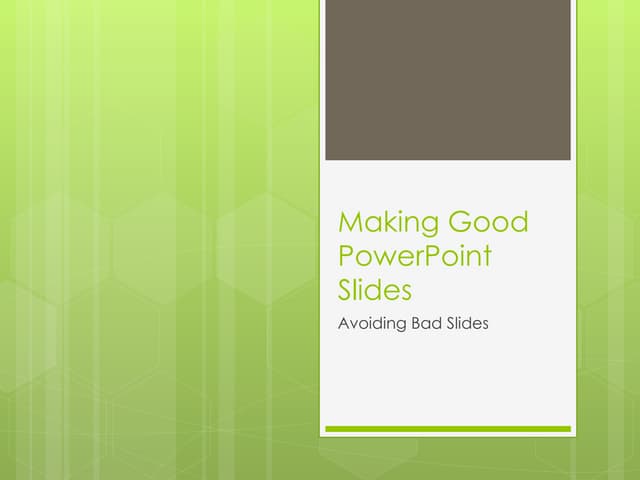 Presentation Tips 2011