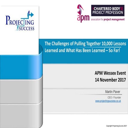 The Challenges of Pulling Together 10,000 Lessons Learned and What Has Been L...