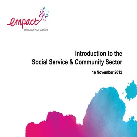 Introduction to the social services and community sector