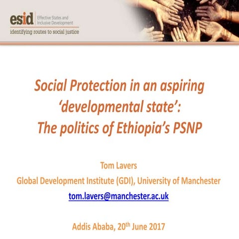 The Politics of Ethiopia's Productive Safety Net Programme