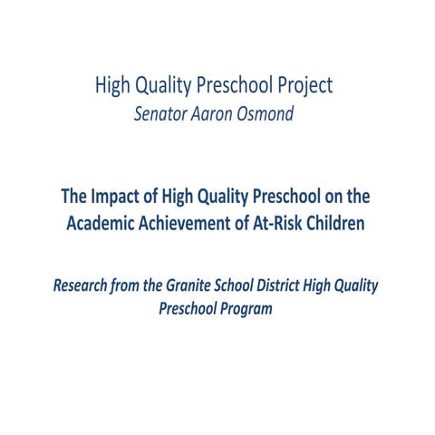 Presentation to Education Interim Commitee  