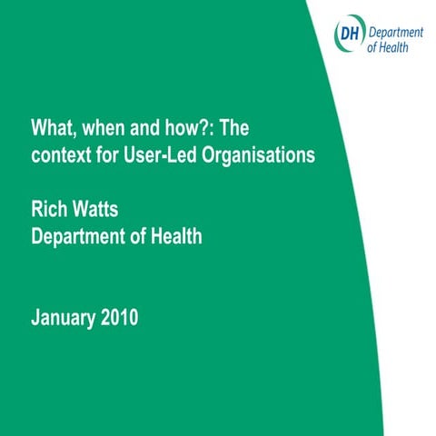 What, when and how? The policy context for ULOs