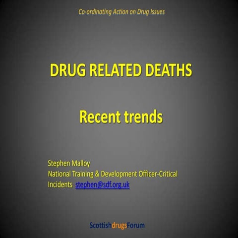 Presentation to Parlimentary Cross Party Group Drugs and Alcohol