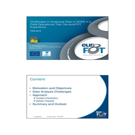 Presentation from Ahmed Benmimoun at parallel session on  FOTs