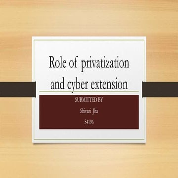 Presentation on cyber extension