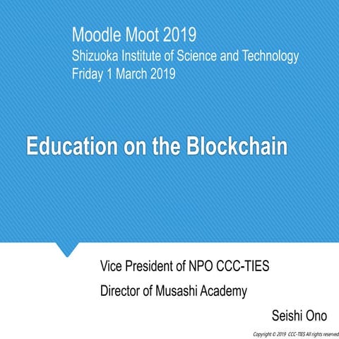 Education on the Blockchain