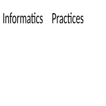 Informatics practices Presentation on applications and technologies in gujrat