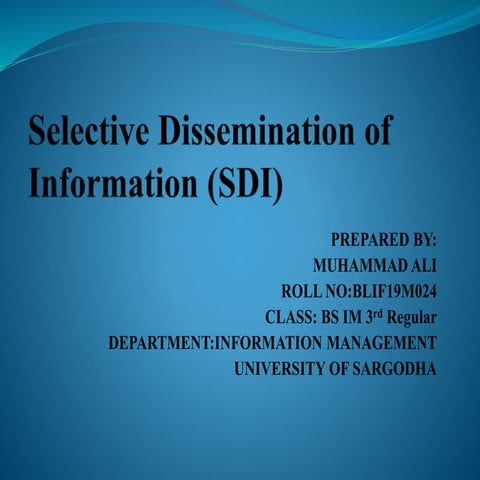 CAS & SDI service | PDF