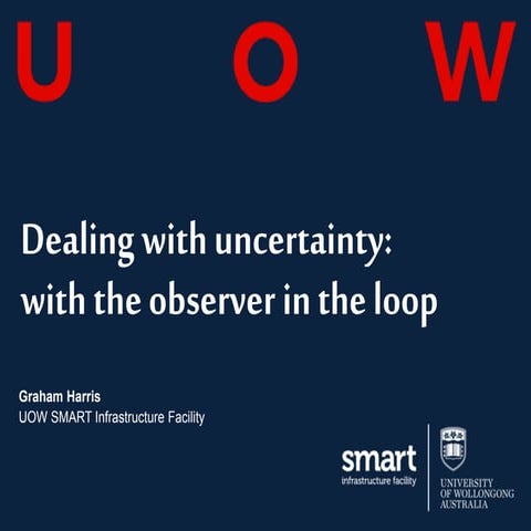 SMART Seminar Series: "Dealing with uncertainty: With the observer in the loo...