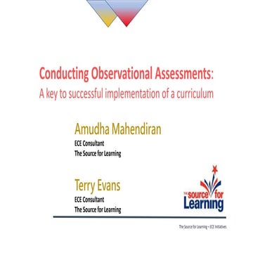 VAECE 2017: Conducting Observational Assessments: A Key to successful impleme...