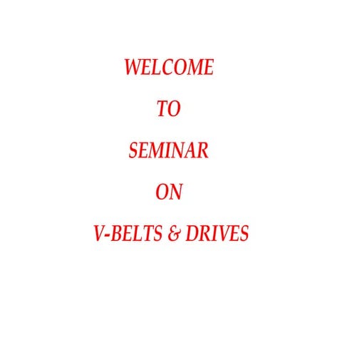 Presentation v belt drives