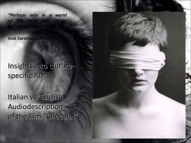 Audiodescrizione per non vedenti: A...