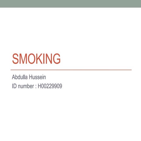 Smoking Presentation | PPT
