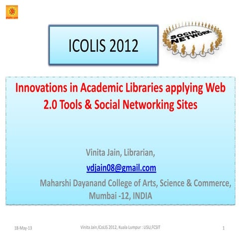 Presentation vinita jain icolis2012