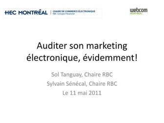 Audit emarketing - Webcom 2011