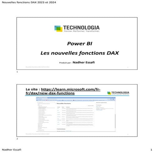 Webinaire Technologia | DAX : nouvelles fonctions