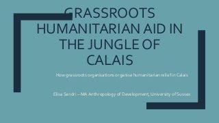 Grassroots Humanitarian Aid in the Informal Refugee Camp of Calais