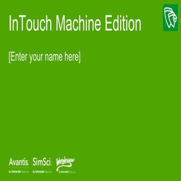InTouch Machine Edition: Overview