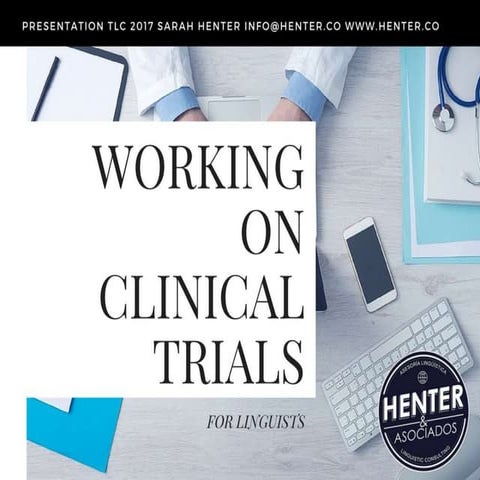 Presentation working on clinical trials