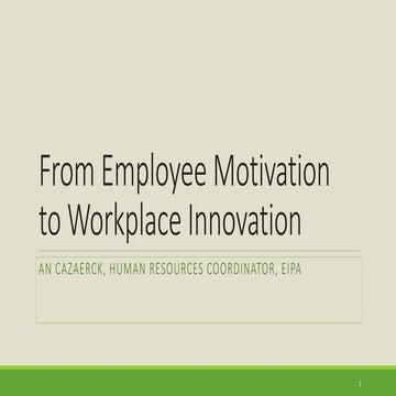 Presentation Workplace Innovation 2018