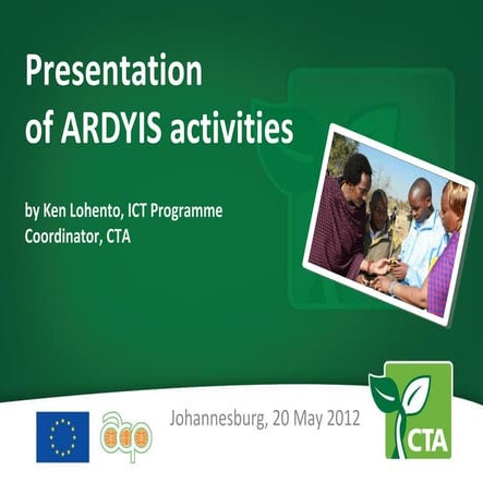 Ken Lohento - Presentation of ARDYIS Activities