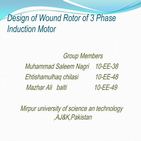 Presentation wound rotor ppt