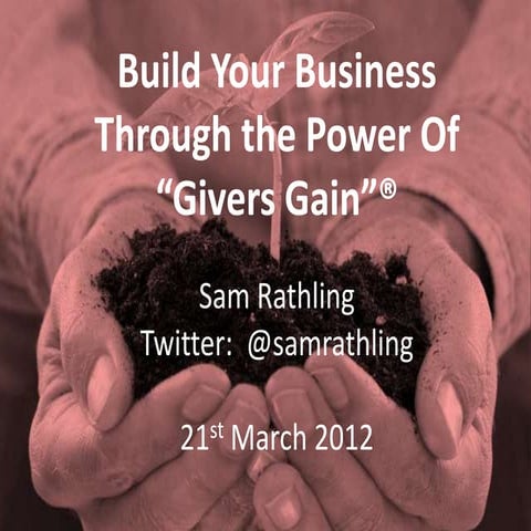 "Build Your Business Through Giver's Gain" - BNI Yorkshire Region