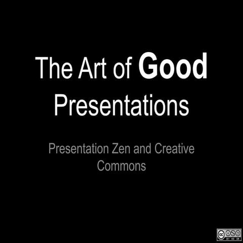 Presentation zen and Creative Copyright