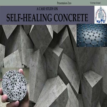Self Healing Concrete (SHC) Bioconcrete | PPTX