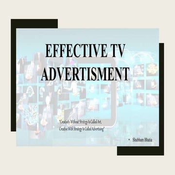 Television Channel Advertisement | PPTX