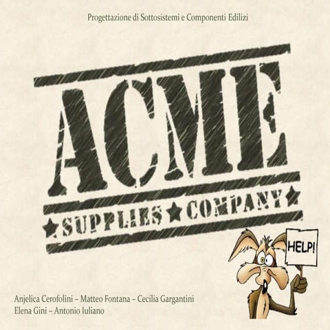 Presentazione prime ipotesi 11.05.2015