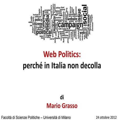 Web Politics: perché in Italia non decolla