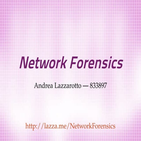 Network Forensics