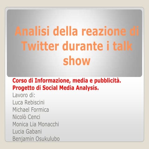 Social Media Analysis 