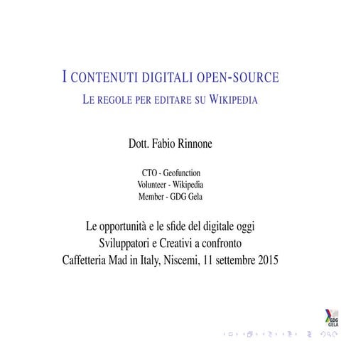 I contenuti digitali open source: le regole per editare su Wikipedia