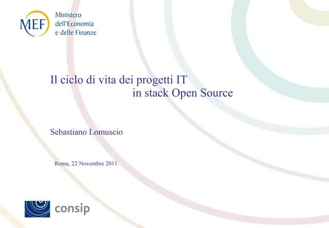 Focus Group Open Source 22.11.2011 Sebastiano Lomuscio