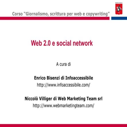 Web 2.0 e Social Network
