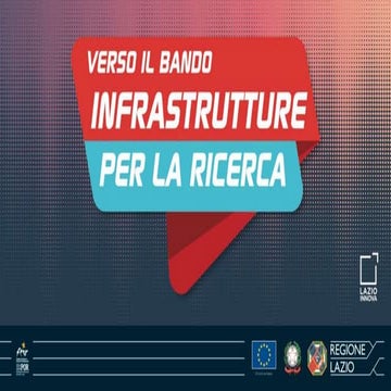 Verso il bando Infrastrutture per la ricerca