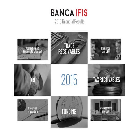 Financial Results 2015 (press meeting) - Banca IFIS Group
