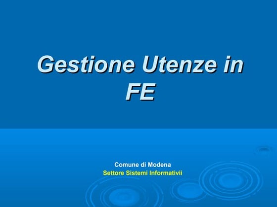 Dott. Riccucci - Nel vivo di FE: gestione dei contatori e controllo dello spr...