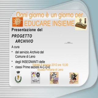 Presentazione Progetto Didattico Ar...