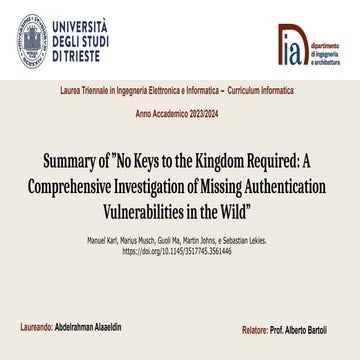 Summary of ”No Keys to the Kingdom Required: A Comprehensive ...