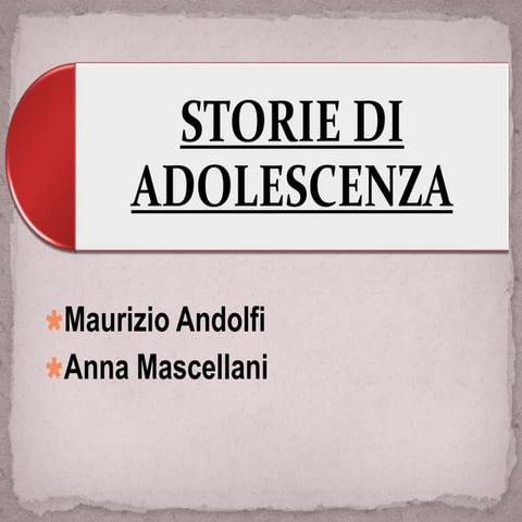 L'adolescenza: tappa spesso incompresa del ciclo vitale della famiglia [capit...