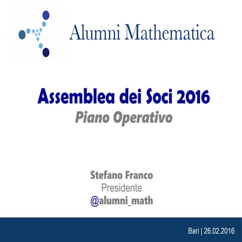 Assemblea dei Soci 2016 - Presentazione attività